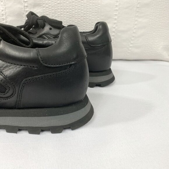 NWOT TIGER OF SWEDEN WOMEN'S BLACK LEATHER LOW TOP SNEAKERS - 10 - Picture 8 of 9